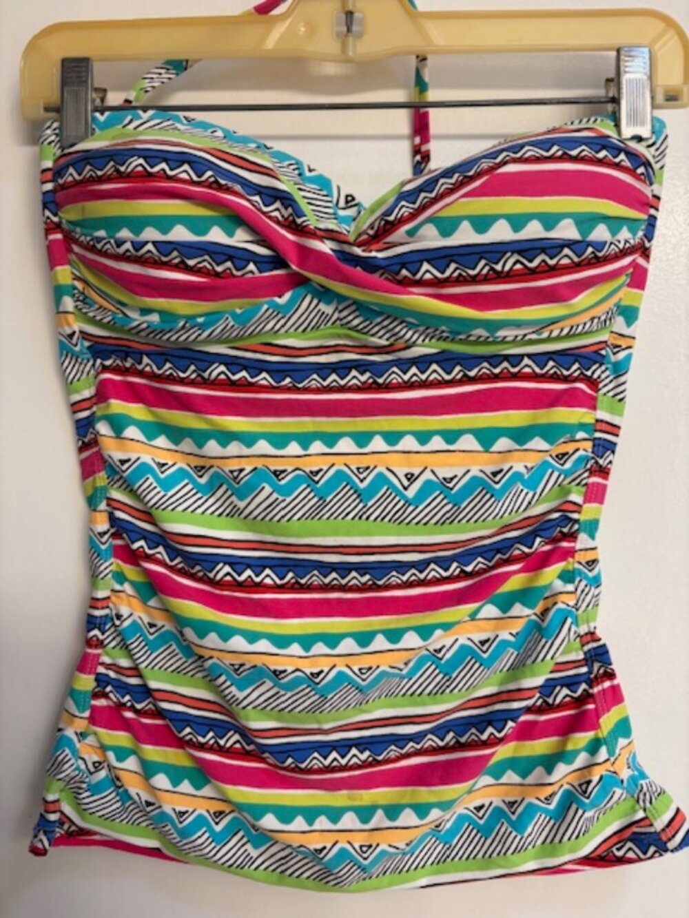 Multi-colored swim top